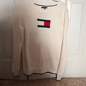 Tommy Hilfiger Women's Ivory Sweater with Logo
